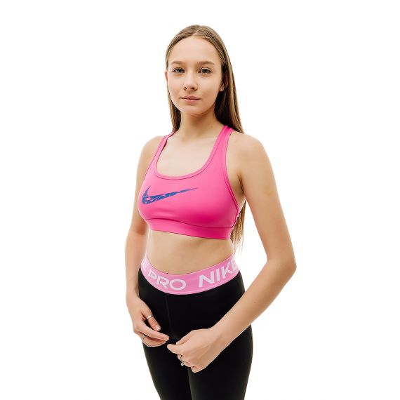 Топ Nike W NK SWSH LS HBR BRA FN2898-605, Колір: рожевий, Розмір виробника: S