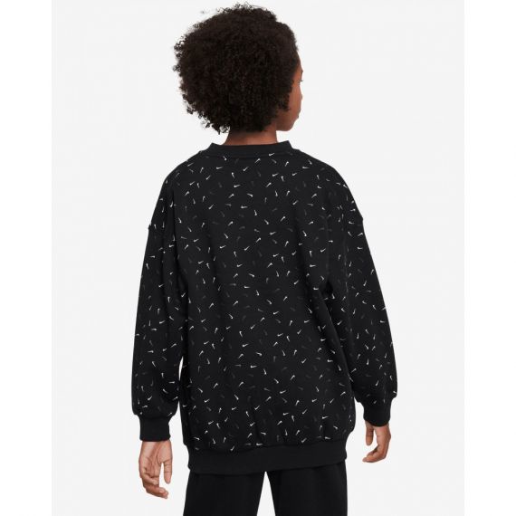 Толстовка Nike G NS CLUB FLC OVRSZD CR LOGO FD2943-010, Колір: чорний, Розмір виробника: 146-156, зображення 2