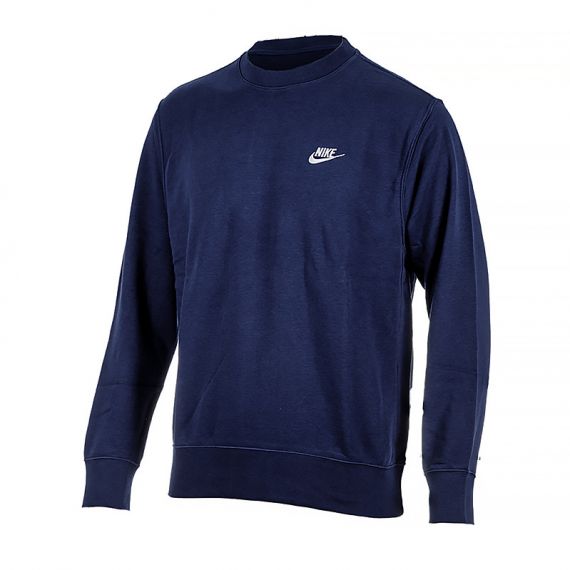 Толстовка Nike M NSW CLUB CRW FT BV2666-410, Колір: темно-синій, Розмір виробника: L