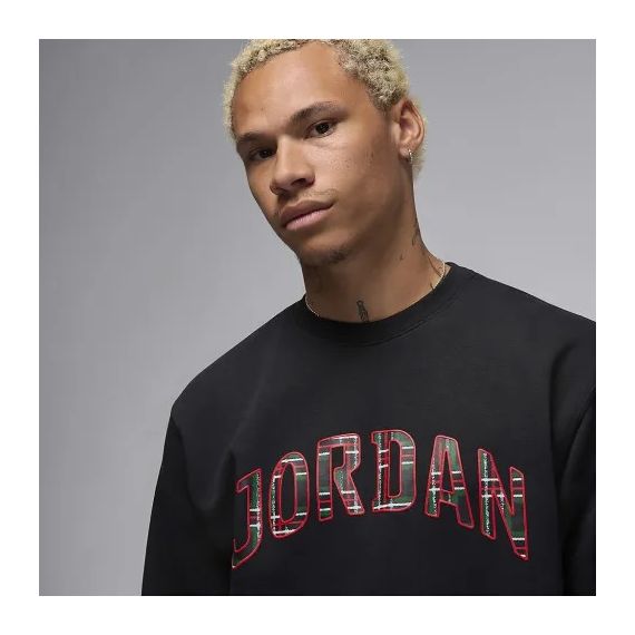 Толстовка Nike Jordan Essential HLD FLC Crew FV7460-010, Колір: чорний, Розмір виробника: S, зображення 3 Толстовка Nike Jordan Essential HLD FLC Crew FV7460-010, Колір: чорний, Розмір виробника: S, зображення 3