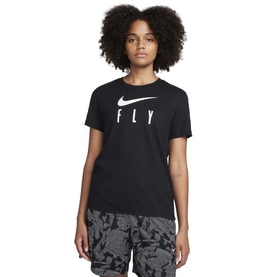 Футболка Nike W NK DF SWOOSH FLY GRX TEE FQ6606-010, Колір: чорний, Розмір виробника: S