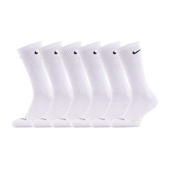 Шкарпетки Nike U NK ED PLS CSH CRW 6PR - 132 SX6897-100, Колір: білий, Розмір: 42-46
