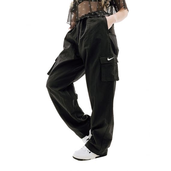 Штани Nike W NSW ESSNTL WVN HR PNT CARGO DO7209-010, Колір: чорний, Розмір виробника: L