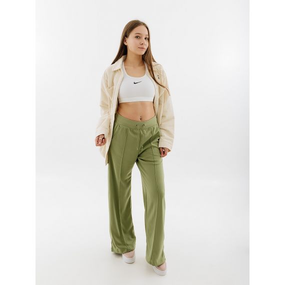 Штани Nike HR WIDE PANT FB8490-386, Колір: зелений, Розмір виробника: S, зображення 3