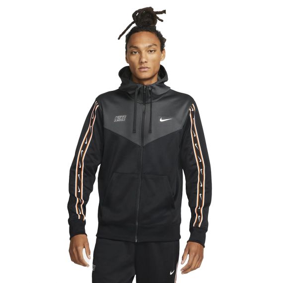 Кофта Nike M NSW REPEAT SW PK FZ HOODY DX2025-010, Колір: чорний, Розмір виробника: S