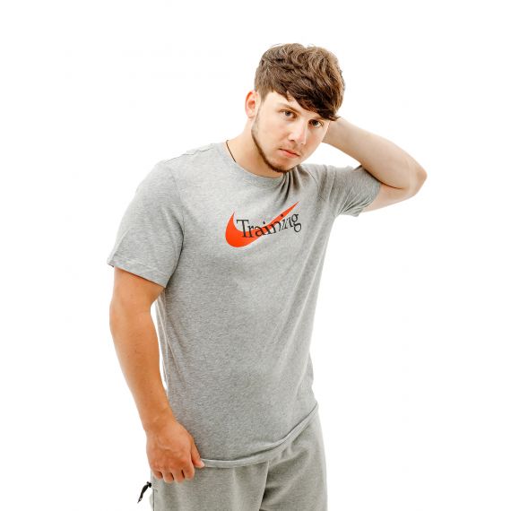 Футболка Nike M NK DFC TEE SW TRAINING CZ7989-063, Колір: сірий, Розмір виробника: 2XL