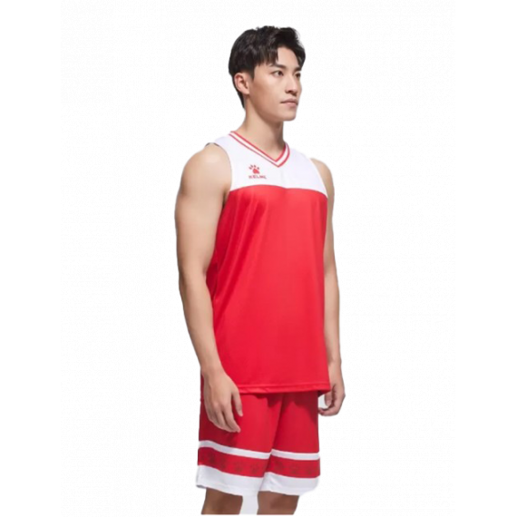 Комплект баскетбольної форми червоно-білий Kelme 8252LB1002.9610