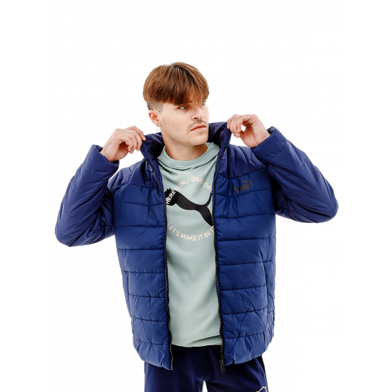 Куртка PUMA ESS+ Padded Jacket 84934906, Колір: синій, Розмір виробника: М
