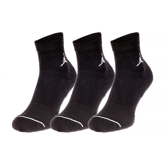 Шкарпетки JORDAN U J ED CUSH POLY ANKLE 3PR 144 DX9655-010, Колір: чорний, Розмір: 38-42