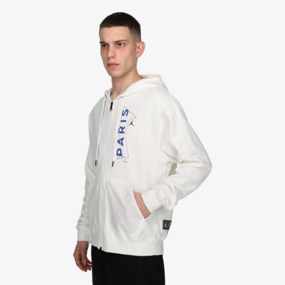 Толстовка JORDAN M J PSG FLC FZ DN6150-100, Колір: білий, Розмір виробника: XL, зображення 3 Толстовка JORDAN M J PSG FLC FZ DN6150-100, Колір: білий, Розмір виробника: XL, зображення 3