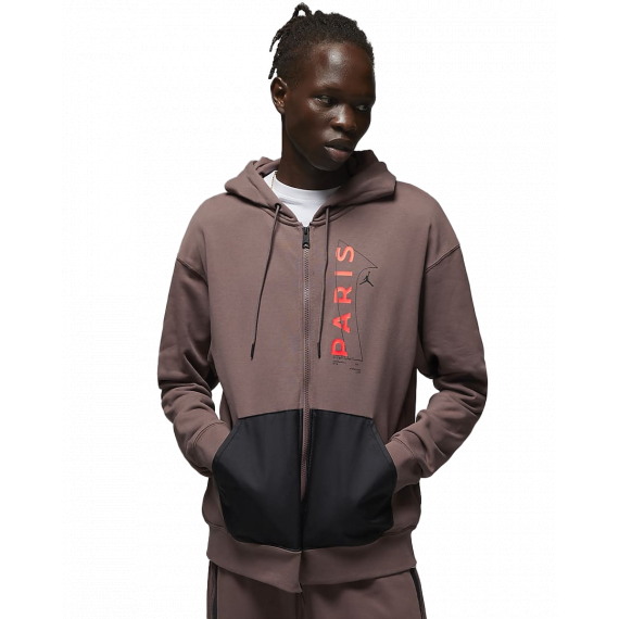Толстовка JORDAN M J PSG FLC FZ DN6150-291, Колір: коричневий, Розмір виробника: L