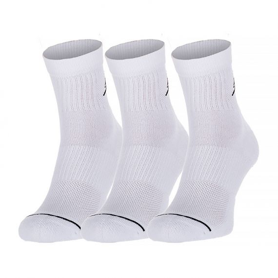 Шкарпетки JORDAN U J ED CUSH POLY ANKLE 3PR 144 DX9655-100, Колір: білий, Розмір: 34-38