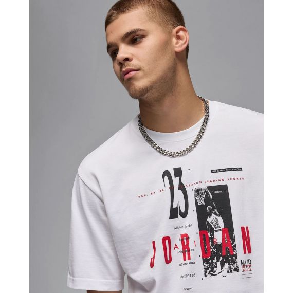 Футболка Jordan MREISSUE GX SS CREW HJ2356-100, Колір: білий, Розмір виробника: S, зображення 3 Футболка Jordan MREISSUE GX SS CREW HJ2356-100, Колір: білий, Розмір виробника: S, зображення 3