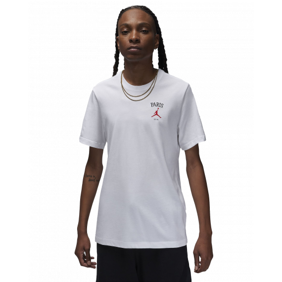 Футболка JORDAN MPARIS CITY LBR SS CREW HF1440-100, Колір: білий, Розмір виробника: М