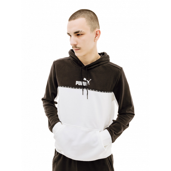 Кофта Puma ESS BLOCK x TAPE Hoodie 67517301, Колір: білий, Розмір виробника: L