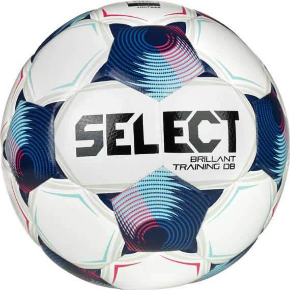 М'яч футбольний SELECT Brillant Training DB v25 (FIFA Basic) (002) біло/синій, Колір: білий, Розмір: розмір 4