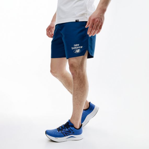 Шорты New Balance Essentials Reimagined Woven MS31519ATE, Цвет: синий, Размер производителя: XL, изображение 3 Шорты New Balance Essentials Reimagined Woven MS31519ATE, Цвет: синий, Размер производителя: XL, изображение 3