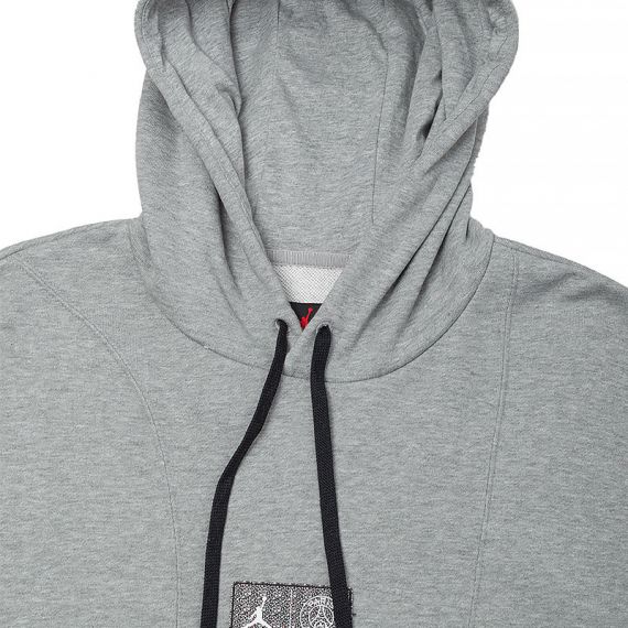 Кофта JORDAN PSG FLC PO DM3096-063, Колір: сірий, Розмір виробника: 2XL, зображення 4 Кофта JORDAN PSG FLC PO DM3096-063, Колір: сірий, Розмір виробника: 2XL, зображення 4