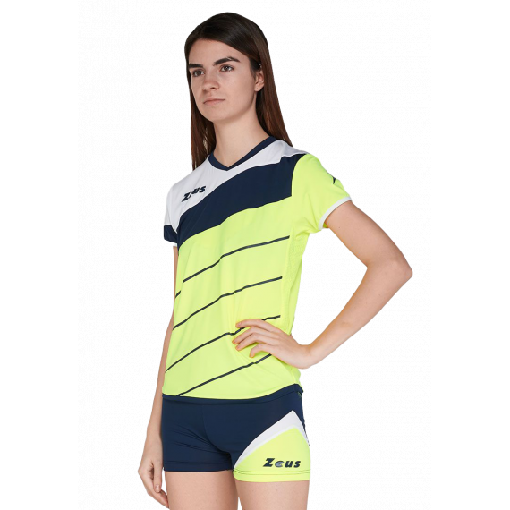 Волейбольна форма (шорти, футболка) Zeus KIT LYBRA DONNA FL/BL Z00230, Колір: салатовий, Розмір виробника: XL