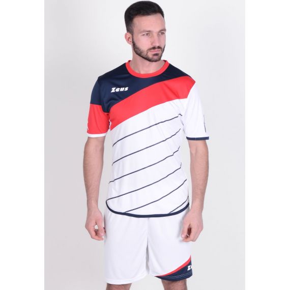 Футбольна форма (шорти, футболка) Zeus KIT LYBRA UOMO BI/RE Z00233, Колір: білий, Розмір виробника: L, зображення 5