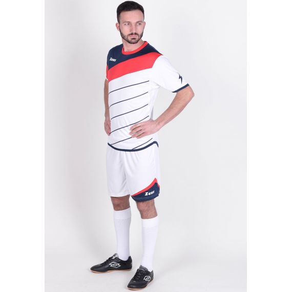 Футбольна форма (шорти, футболка) Zeus KIT LYBRA UOMO BI/RE Z00233, Колір: білий, Розмір виробника: L, зображення 3