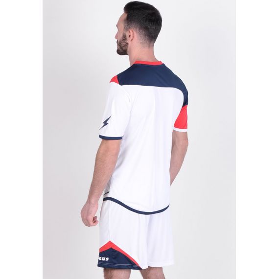 Футбольна форма (шорти, футболка) Zeus KIT LYBRA UOMO BI/RE Z00233, Колір: білий, Розмір виробника: L, зображення 4