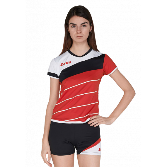 Волейбольна форма (шорти, футболка) Zeus KIT LYBRA DONNA RE/NE Z01021, Колір: червоний, Розмір виробника: S