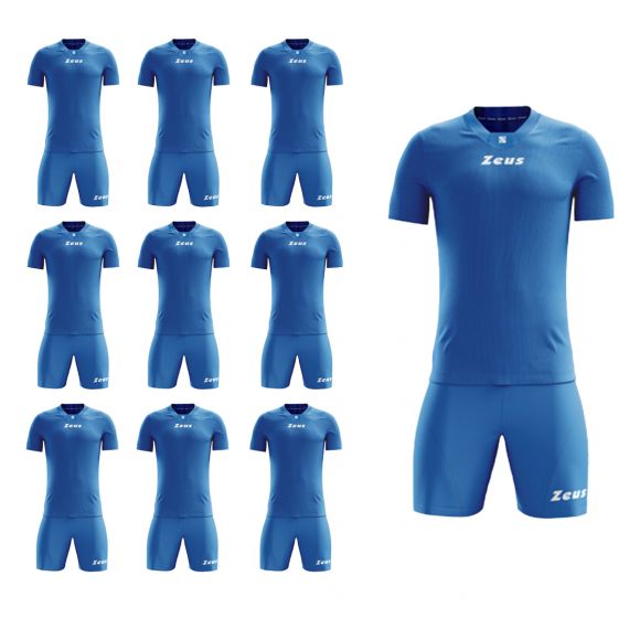 Футбольна форма для команди Zeus KIT PROMO синій (10 комплектів), Колір: синій