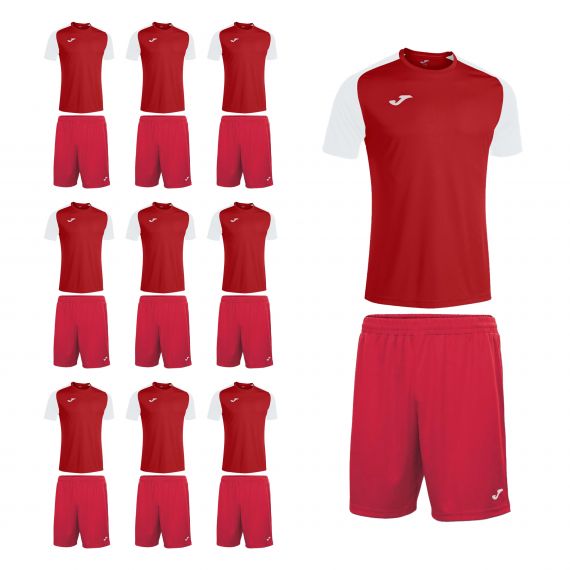 Комплект футбольної форми на команду Joma ACADEMY IV (101968.602/100053.600), Колір: червоний