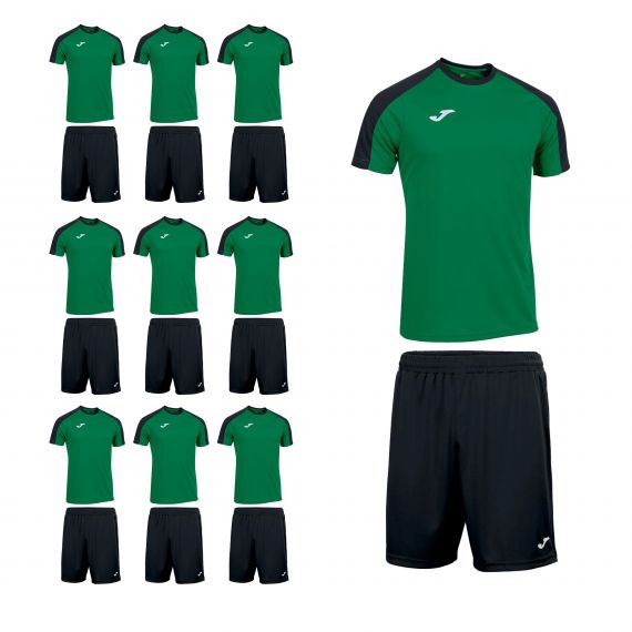 Комплект футбольної форми на команду Joma ECO CHAMPIONSHIP (102748.451/100053.100), Колір: зелений