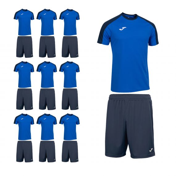 Комплект футбольної форми на команду Joma ECO CHAMPIONSHIP (102748.703/100053.331), Колір: синій