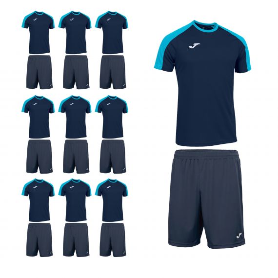 Комплект футбольної форми на команду Joma ECO CHAMPIONSHIP (102748.342/100053.331), Колір: темно-синій