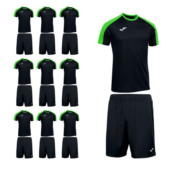 Комплект футбольної форми на команду Joma ECO CHAMPIONSHIP (102748.603/100053.100), Колір: чорний