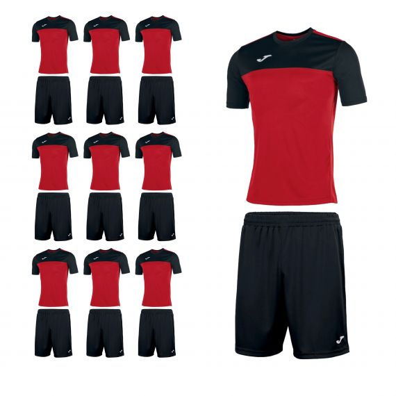 Комплект футбольної форми на команду Joma WINNER (100946.601/100053.100), Колір: червоний