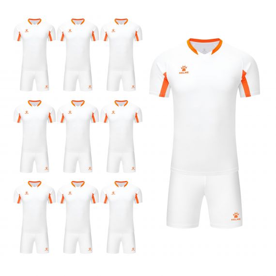 Комплект футбольної форми на команду Kelme LEON 7351ZB1129.9139, Колір: білий
