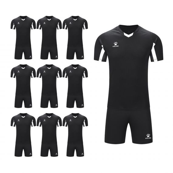 Комплект футбольної форми на команду Kelme LEON 7351ZB1129.9003, Колір: чорний