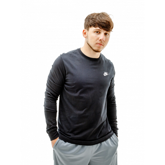 Лонгслів чоловічий Nike M NSW CLUB TEE - LS AR5193-010, Колір: чорний, Розмір виробника: S