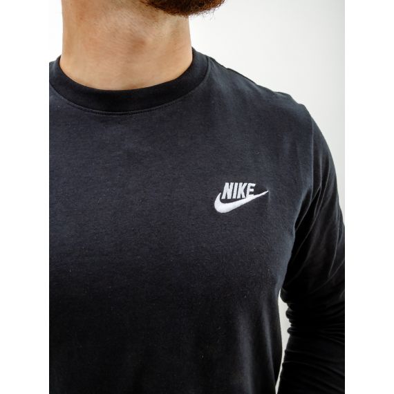 Лонгслів чоловічий Nike M NSW CLUB TEE - LS AR5193-010, Колір: чорний, Розмір виробника: S, зображення 4