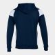 Олимпийка с капюшоном Joma CREW III 101271.332 темно-сине-белая, Цвет: темно-синий, Размер производителя: М, изображение 2 Олимпийка с капюшоном Joma CREW III 101271.332 темно-сине-белая, Цвет: темно-синий, Размер производителя: М, изображение 2