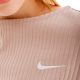 Футболка Nike W NSW RIB JRSY SS TOP DV7870-272, Колір: бежевий, Розмір виробника: L, зображення 3 Футболка Nike W NSW RIB JRSY SS TOP DV7870-272, Колір: бежевий, Розмір виробника: L, зображення 3